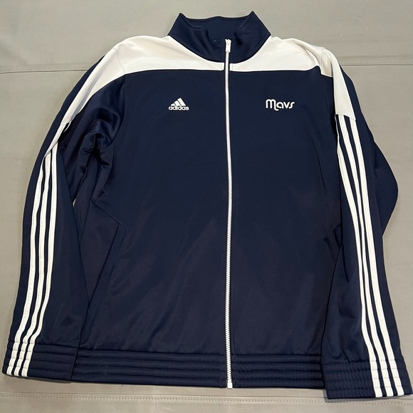 adidas Other - Adidas Mens Dallas Mavericks MAV Cowboys NBA Track Jacket Navy White Zip-L-XXXX